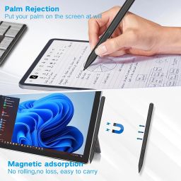 Stylus Pen for Microsoft Surface Pro11/10/9/8/X/7+/6/5/4/3, Surface Go 4/3/2/1, Surface Laptop1-6/Studio/Book 3/2/1 with Eraser Side Button,Palm Rejection,Tilt Function,1024 Pressure image 5