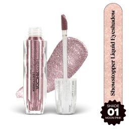 Hilary Rhoda Showstopper Liquid Eyeshadow | Gel-Based Formula | Shimmer Finish | Highly Pigmented | Blends Easily | Create Versatile Looks | 2ml (Moon Pink - Shade 01) image 1