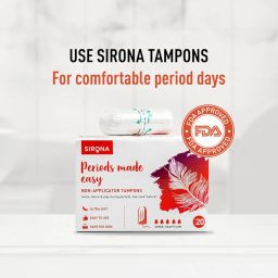 Sirona FDA Approved Natural Biodegradable Tampons - 20 Pieces | Super Plus Heavy Flow | Made in Europe | Safe to use | Highly Absorbent | Ultra Soft & Comfortable image 2