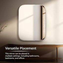 Amazon Basics Frameless Rectangular Wall Mirror, 18 x 24 Inch, Unframed Mirror with Beveled Smooth Edges, for Bathroom, Dressing Room, Bedroom, Living Room & Entryway image 5