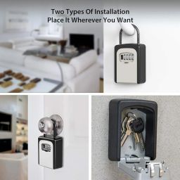 Key Lock Box, [2 Pack] Combination Lockbox for Keys with Code, Combo Door Lock-Box House Key Storage Locker - 2 Pack image 3