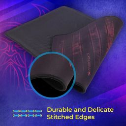 ZEBRONICS Firestorm Gaming Mouse pad for All Mouse sensors with Micro-Textured Fabric Surface, Anti Slip Rubber Base, 440x350mm Size, 4mm Thickness and a Portable roll and go Design image 1