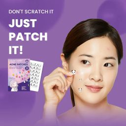 GLOW CUPID Hydrocolloid Acne Pimple Patch with Tea Tree Oil & Calendula | Fast Healing | Absorbs Pus & Oil | Waterproof & Skin-Friendly Pimple Patches | Panda Shape - 36 Patches. image 1