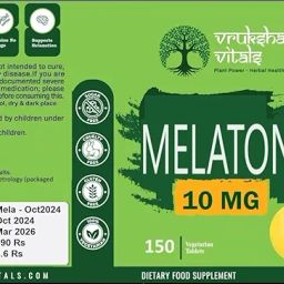 Melatonin 10 mg Tablets for Sleeping Support with Tagar Root Extract, Chamomile Extract and Vitamin B6-150 tablets/capsules pills image 1