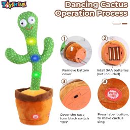 Toyshine Dancing Cactus Toy | Talking, Wriggle Singing Mimicking -Repeat What You Say with LED image 5