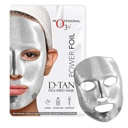O3+ Power Foil D-Tan Face sheet mask for Skin Brightening Face Mask 20 ml & O3+ Caffeine Bomb Anti Dark Circle Eye Patch & Eye D Tan (single use only) 5G Combo image 1