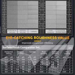 Healthible Surface Roughness Standards Set, Surface Finish Comparator Set, 30 Specimens with Ra0.05-12.5mm image 3