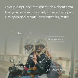 Motorcycle Helmet Bluetooth Headset E1 with Mic On-Ear Helmet Bluetooth Intercom for Helmet Support iOS & Android Device Helmet Accessories for Bikers image 2