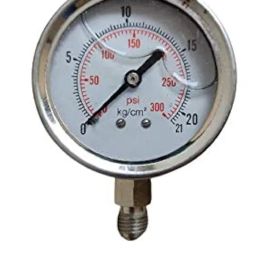 OCEAN STAR TECHNOLOGIES 0 To 21 Kg/Cm2 Bottom Connection Pressure Gauge, Dial Size100 Mm (2.5") Surface Mounting Bottom Entry Pack Of 1 image 1