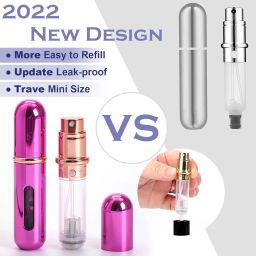 Travel Mini Perfume Refillable Atomizer, Portable Spray Container Bottle, Scent Pump Case, Empty Fragrance Spray for Traveling & Outgoing (Pack of 1) 5ML, Multicolor image 5