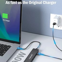 Lemorele USB C Hub 7-in-1 Type-C Hub with 4K HDMI, 1xUSB 3.0, 2xUSB 2.0 &TypeC 3.0, PD100W Port, SD/TF, Docking Station for Android Phones, iPad, Perfectly Compatible with MacBook Thunderbolt 3/4 Port image 4