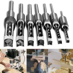 DIY Crafts 6mm, Square Hole Drill Bit, Steel Woodworking Mortiser Hardness Sharp Durable Mortising Chisel Set for Wood Mortising Chisel Bit Auger Spur Cutter Woodworking Carpentry Drilling Tool (1) image 3