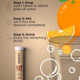 Vitamuch Glow Fizz, Glutathione Effervescent Tablets for Skin Brightening & Anti-Aging, With Hyaluronic Acid & Vitamin C, Drop, Fizz & Drink Formula Skin Glow & Anti-Pigmentation, Supports Radiant Skin Glow for Women & Men image 3