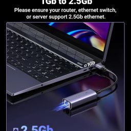 UGREEN USB to Ethernet Adapter 2.5Gb, Ethernet to USB Adapter, Aluminum, USB 3.0 to RJ45 Computer Network Internet LAN Ethernet Dongle for Laptop, Compatible for MacBook Air/Pro, XPS, Windows, macOS image 3