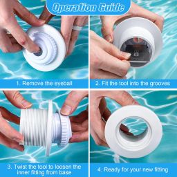 Dreyoo Metal Eyeball Seat Removal Tool SP1419T for Pool Spa Return Jet, Compatible with Hayward SPX1419B1 Hydrostream Return Fitting Eyeball Seat image 3
