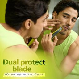 Philips OneBlade Turbo2X | Hybrid Trim Edge Shave | Patented Dual Protect Tech | Perfected for Skin Comfort | 3 Comb Attachments | Beard Trimmer and Styler for Men, Waterproof, 45Min Runtime | QP2724/10 image 3