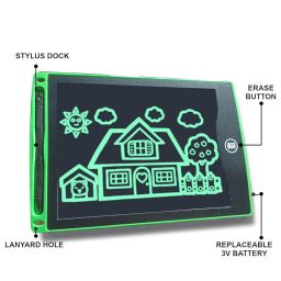 Writing pad. Digital Slate- Easy-Drawing, Playing, Handwriting-to-Use 8.5" LCD Writing pad. (Green) image 1