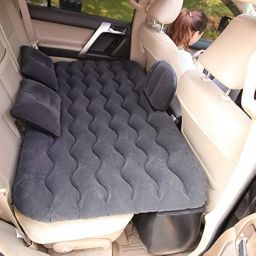 A2 Multifunctional Inflatable Car Bed Mattress Universal Car Back Seat for Baby Travel Air Inflation with Two Air Pillows, Car Air Pump and Repair Kit (Black) image 4