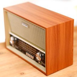 NB NOIZZYBOX Retro XXL 4 Band Radio Wireless Bluetooth Speaker with Remote and Equalizer (Beige) image 1