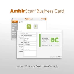 Ambir TravelScan Pro 600 Simplex Document Scanner with AmbirScan Business Card Reader image 1