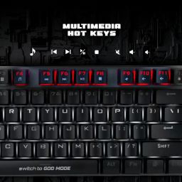 Cosmic Byte CB-GK-26 Pandora TKL Mechanical Keyboard Upgraded with Swappable Outemu Red Switches & Rainbow LED (Black/Grey) image 4