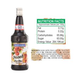 Manama Ice Tea Peach Flavoured Syrup (750ML) image 1
