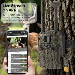 TECHDASH T9 4G Trail Camera with Solar Panel, 2.7K Video, 14MP Photos, IR Night Vision, GPS, 0.35s Trigger Speed IP66 Waterproof, Live View Remote APP Access for Wildlife, Farm and Forest Security image 3