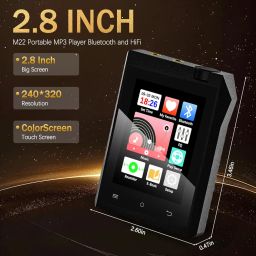 MP3 Player with Bluetooth, High Res Lossless Portable Music Player Devices, 2.8" Touch Screen HiFi Digital Audio Music Player with 64GB Memory Card, Support up to 128GB. image 2