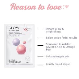 O3+ Facialist Glow Sheet Mask Hydrates and awakens skin(30g) & O3+ Caffeine Bomb Anti Dark Circle Eye Patch & Eye D Tan (single use only) 5G Combo image 2