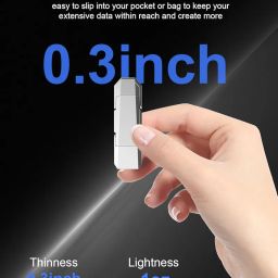 Orlian 64GB External Portable SSD USB Solid State Drive, Up to 450MB/s USB 3.2 Gen 2 Solid State, Type C + USB A Dual Drive for Phone/Android Laptops/Windows/Mac, Silver image 4