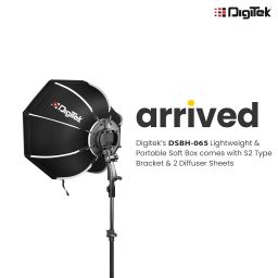 DIGITEK® (DSBH-065) Portable 65cm Octa Soft Box Kit with S2 Type Bracket, 2 White Diffuser, Silver Particle Baffle, Collapsible Nylon Cover, Carry Case, Compatible with Speedlights image 1