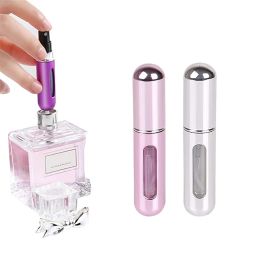 ERZA Mini perfume Refillable Atomizer Container, Portable, Cologne Travel Size, Scent Pump Case, Fragrance Empty spray bottle for Aftershave Traveling and Outgoing 5ml, Random Color, Pack of 2 image 3