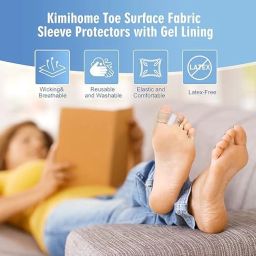 Inralimot 1 Pcs Bunions Gel Toe Separators for Overlapping Toes,Toe Spacers Separators, Wicking Breathable Fabric Bunion Corrector with Gel Lining for Bunion Pain Relief and Overlapping Toe image 2