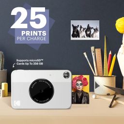 Kodak PRINTOMATIC Digital Instant Print Camera (Grey), Full Color Prints On Zink 2x3 Sticky-Backed Photo Paper - Print Memories Instantly image 1