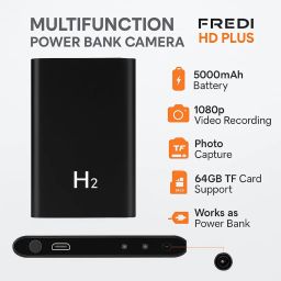 FREDI HD PLUS Portable 1080p Video Recorder with Power Bank Function | Long Battery Life | Supports 64GB TF Card | Compact Non-WiFi Camera for Everyday Use image 1