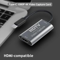 Video Capture Card, USB C to HDMI Adapter 4K HDMI to 1080P USB C for Gaming Streaming TV Recorder, with USB C Adapter image 4