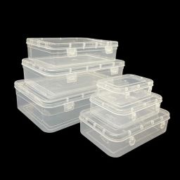 URBAA Small Storage Boxes container with Lock Lid,Jewellery Case Organiser(PUREPACK234567), (Size No. -2,3,4,5,6,7) Set Of 6 boxes image 2
