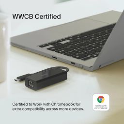 Belkin USB-C to 2.5Gb Ethernet Adapter, USB-If Certified, Supports 10/100/1000/2500Mbps - Desktop, Black image 3