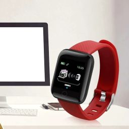 Drumstone D116 Touchscreen Smart Watch Bluetooth Smartwatch with Heart Rate Sensor and Basic Functionality for All Boys & Girls-RED image 2