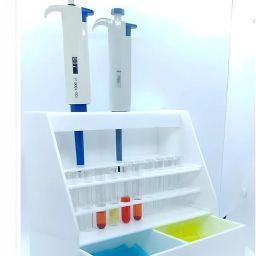 Micropipette Stand with Tips Drawer, Use For Chemical, pathology, reasearch Laboratory, Capacity: 6 Pipette || Micropipette Stand || Micropipette Stand With Drawer || (6 HOLE STAND) image 5