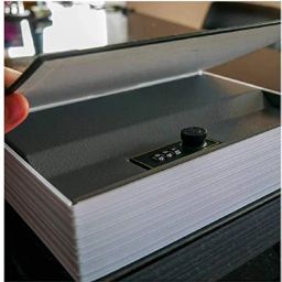 Vroxy Multi Use Security Safe Book Locker Box Safe Metal Cash Locker Vault with Combination (24 x 15.5 x 5.5 Cm, Assorted Color) image 5