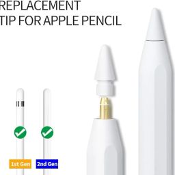 4 pcs Replacement Nibs Tips Compatible with Apple Pencil 2nd Gen/1st Generation Replacement tip for Apple iPad Pencil 2 Gen iPad Pro Pencil Abrasion Pen Nib for Ipad Pro -Resistant (Style-A) image 2