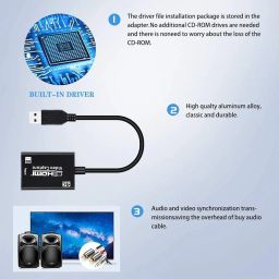 Video Capture Card by Blackbox, 4K HDMI to USB 3.0 Game Capture Device, Aluminium Body, Windows, Android, Mac, HD 1080P Audio Video Card Live Streaming, Gaming, Teaching, Live Broadcast, Classrooms image 2