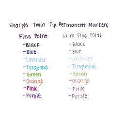 Sharpie 32162PP Twin Tip Permanent Markers, Fine and Ultra Fine, Black, 2 Count image 4