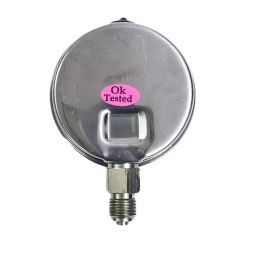 "Ji" Japsin Instrumentation Economical Compound Gauge Glycerin Filled, 2 1/2" Dial, Range -1 to 7 Bar with Dual Scale of -30 inHg to 100 PSI, Direct Mounting Bottom Entry, 1/4" BSP (M) Connection, SS image 2