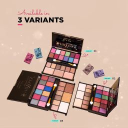 Shryoan All Lit Make-up Kit With 18 Eyeshadow & 3 Highlighter Powder Make-up Palette | Highly Pigmented Pocket Friendly Make-Up Kit | (20 gm) (Shade 02) image 3
