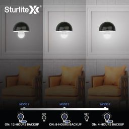 Sturlite Xenus (3 in 1) 12W LED Inverter Bulb| Bright Rechargeable Emergency Bulb| 12Hr Battery Backup| 6-8Hrs Charging Time| Over-Charge Protection| B22 Base Energy Efficient Lighting - (Pack of 1) image 5