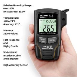 Metravi DL-TH-01 Data Logger for Temperature and Humidity with high memory capability & USB Interface image 2