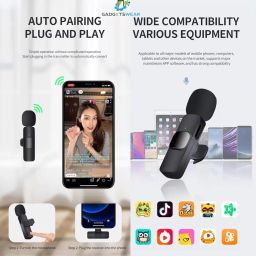 Mobile Stand Selfie Stick Phone with Tripod for Video Recording (Combo with Wireless Mic), Camera Phones Holder vlogging Shoot Sticks kit with Remote, 360 Degree Portable vlog Stands image 1