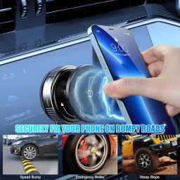 AMBLIC New Vaccum Magnetic Mobile Holders | Hands Free Suction Cup with Strong Grip Holders Mount | 360° Adjustable Phone Holder for Car Dashboard,Windshield for All Smartphones (Non-Extended) image 2